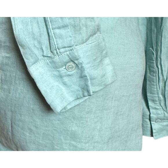 In The Mood For Love Peggy Maxi Dress Size XS 100% Linen Long Sleeved Collared - Picture 9 of 13